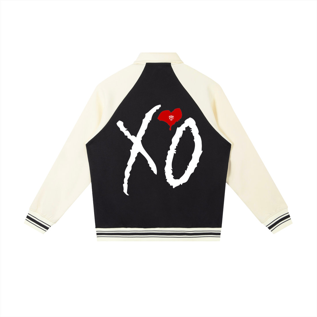 Contrast Raglan Sleeve Baseball Jacket