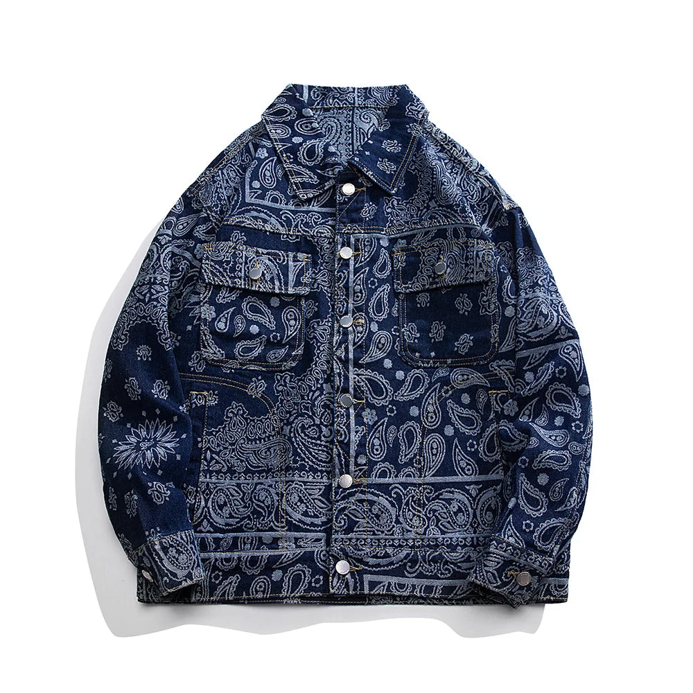 Paisley Noir Denim Jacket