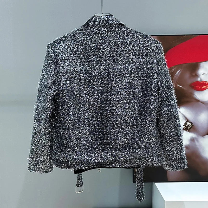 Silver Silk Luxe Coat