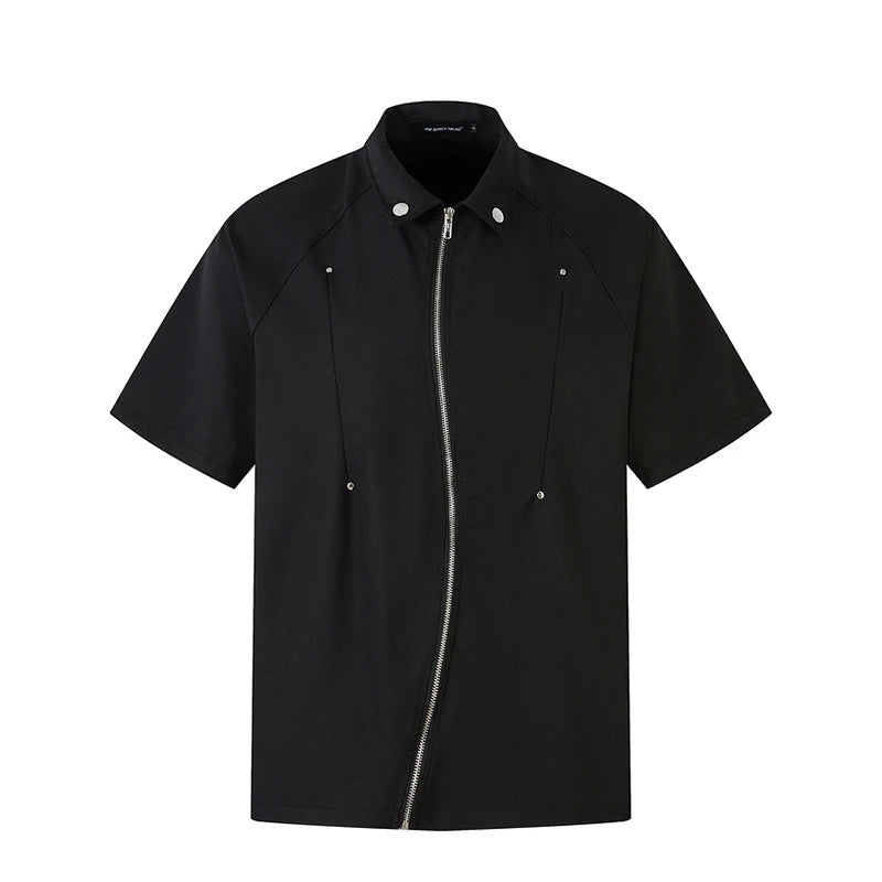 Elite Rivet Zipper Shirt Jacket